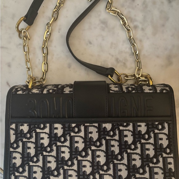 Dior Montaigne Style Oblique Canvas Print Women's Bag - Picture 2 of 4